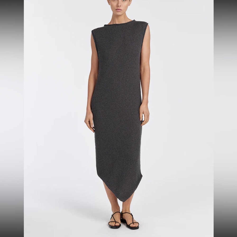 DISSH Charcoal Gray Midi Knit Dress